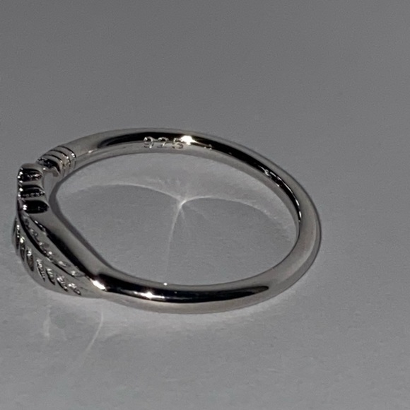 Sterling Silver Feather Ring Sz 7 - Picture 3 of 5